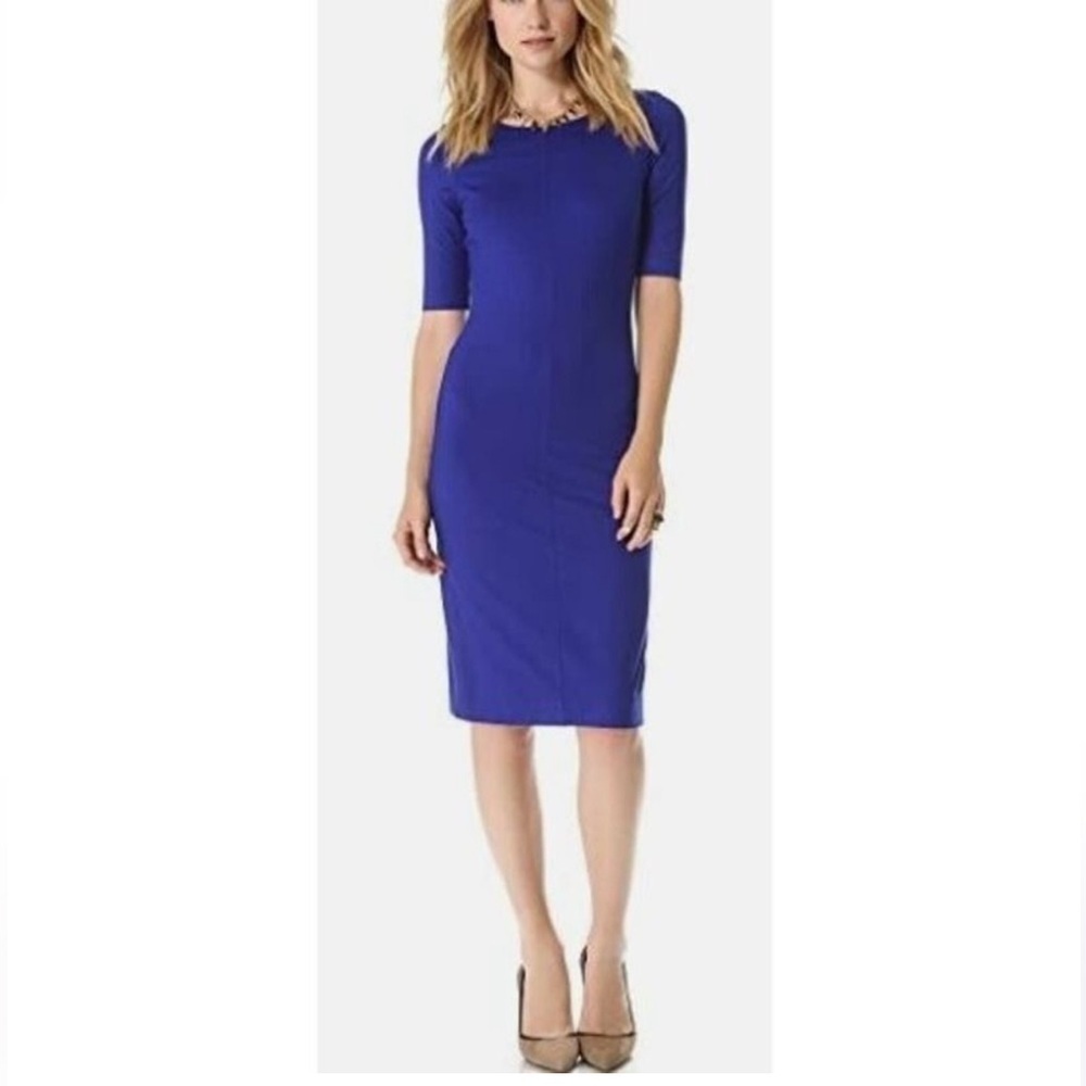 Diane von Furstenberg Raquel Scoop-Neck Sheath Blue Dress clean beauty women’s S
